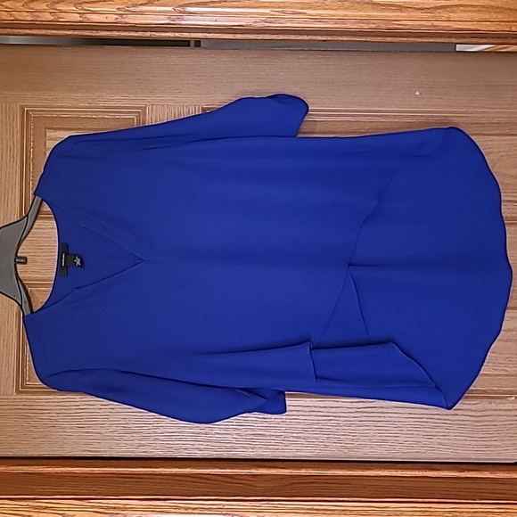 *5 for $10* Alfani Blue Blouse Size 4 - Picture 1 of 8